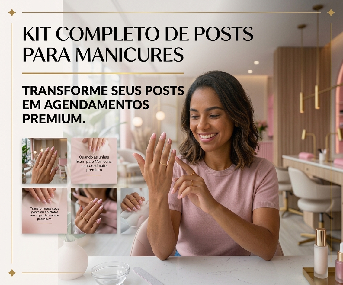 Kit Completo de Posts para Manicures